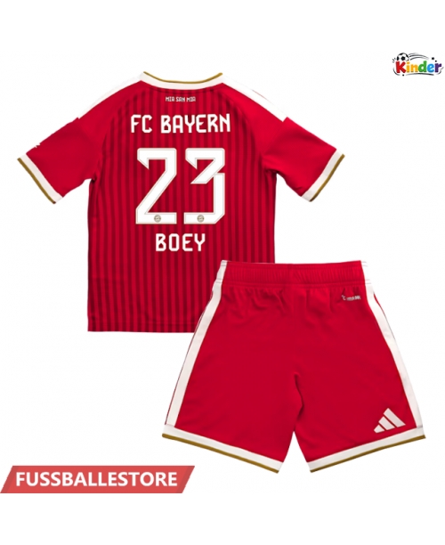 Günstige Bayern Munich Sacha Boey #23 Heimtrikotsatz Kinder 2026-27 Kurzarm (+ Kurze Hosen)